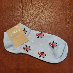 J.Crew Holiday Penguin Ankle Socks, New With Tags
